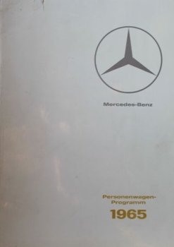 Mercedes-Benz Personenwagen Modellprogramm 1965 Automobilprospekt (0845)